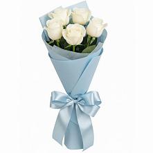Букет 5 Белых роз Проуд в Яровом