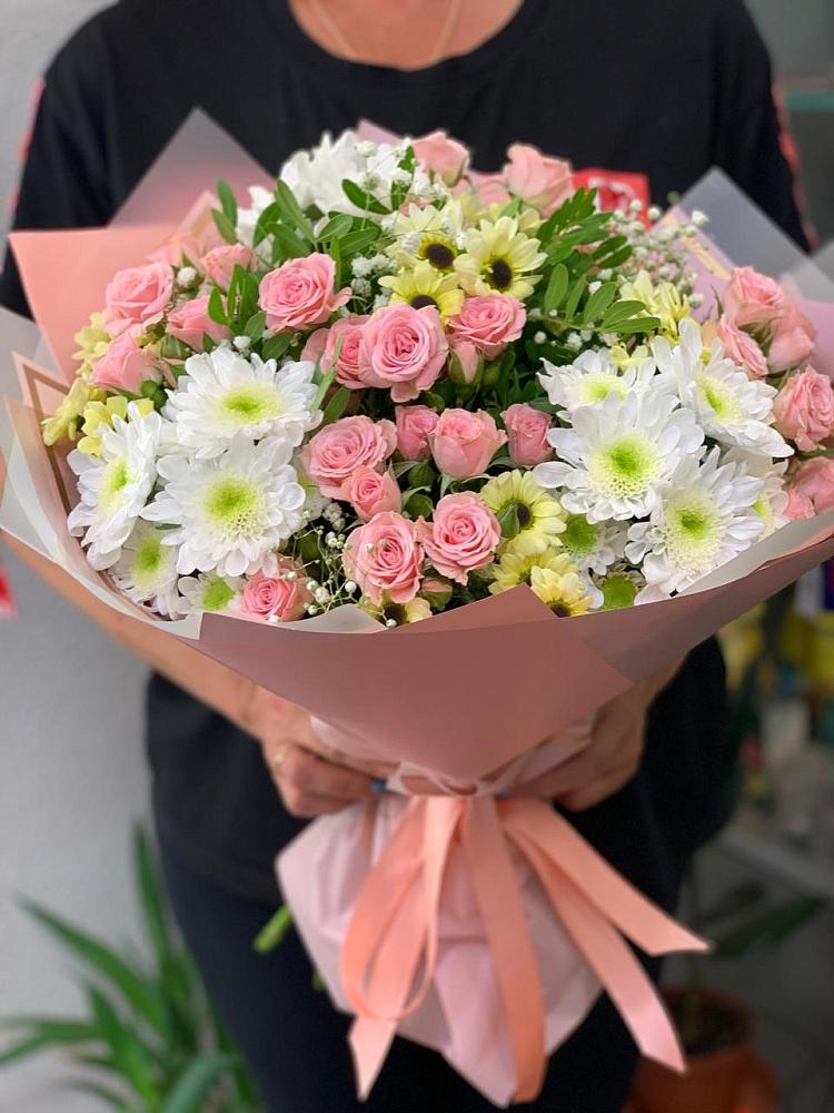 Букет цветов из: Розы и Хризантемы в Яровом