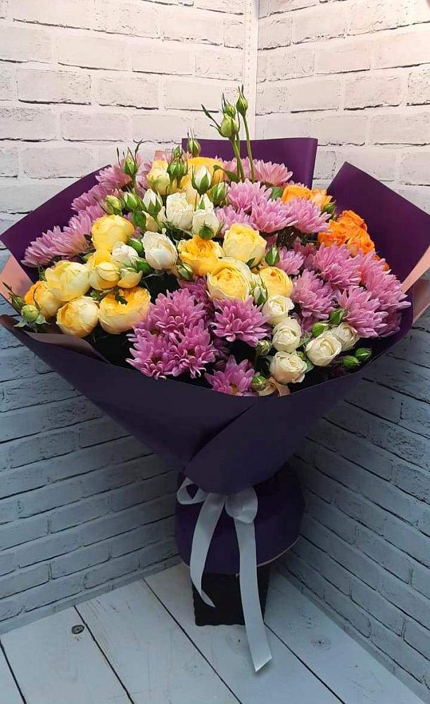 Букет цветов из: Хризантемы и Розы в Яровом