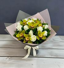 Букет цветов из:  Орхидеи и Розы в Яровом