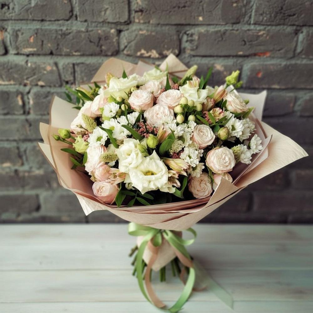 Букет цветов из: Альстромерии, Розы и Хризантемы в Яровом