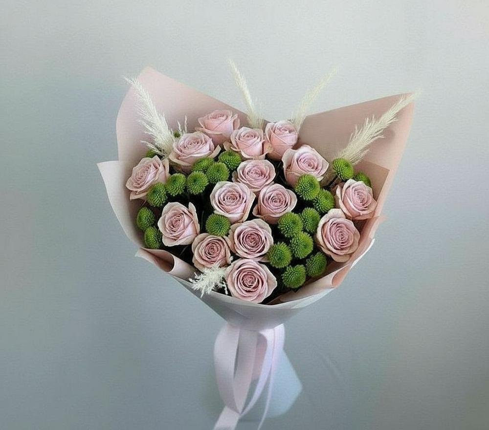 Букет цветов из: Розы и Хризантемы в Яровом