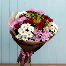 Букет цветов из:  Розы, Хризантемы и Альстромерии в Яровом