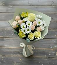 Букет цветов из:  Альстромерии, Розы и Хризантемы в Яровом