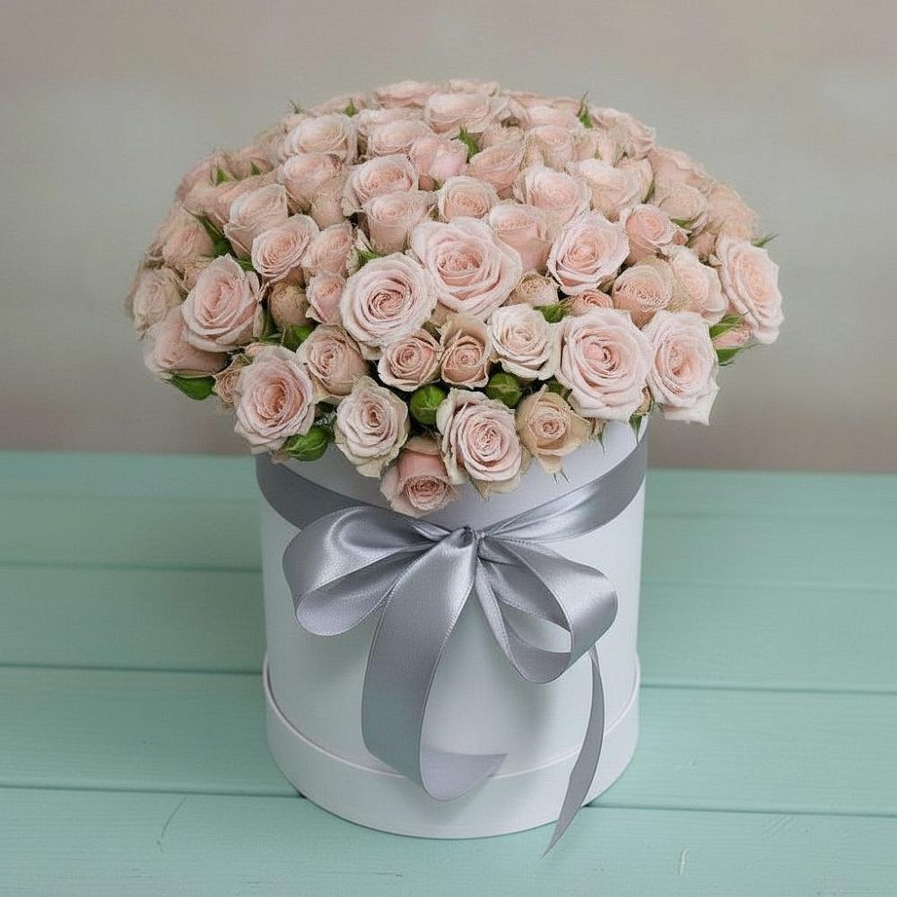 Цветочная композиция из Розы в шляпной коробке в Яровом